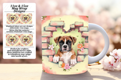 Charming 11oz Mug Wrap Png Design , Cute Dog Product Image 1