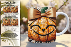 Cute 15oz Mug Wrap Png Artwork , Cute Pumpkin Product Image 1