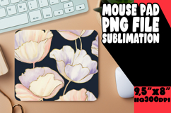 Joyful Mouse Pad Sublimation Magic, Flower Pattern Product Image 1
