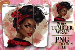 Cheerful Reflections 20oz tumbler wrap, Xmas Girl Product Image 1