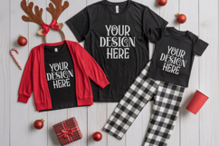 Christmas Family Matching Group T-Shirt Mockups | Holiday Fl Product Image 1