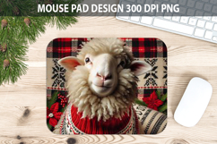 Christmas Cute Lamb Pad Sublimation - Animal PNG Design Product Image 1