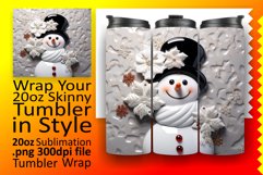 Holiday Cheers in 3D Snowman Christmas Tumbler Wrap Product Image 1