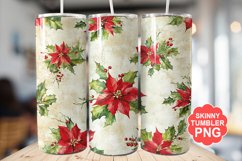 Christmas Flowers Tumbler | Christmas Tumbler Wrap Product Image 1