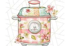 Cottagecore Kitchen Clipart, Vintage Country Floral Kitchen Product Image 2