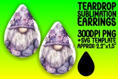 Charming Gnome Vistas: Sublimation Teardrop Wonders Product Image 1