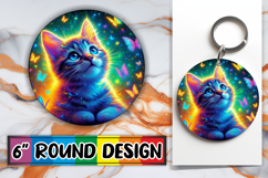 Luminous Circle Ornaments Sublimation, Cat Product Image 1
