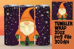 Christmas Gnome Tumbler Wrap Sublimation Winter Design Product Image 1