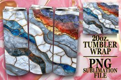 Golden Bliss: Gilded 3D Sublimation Tumbler Wrap 20oz Product Image 1