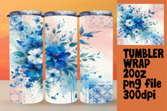 Custom Wraps for 20oz Tumbler , Watercolor Patter Product Image 1