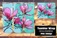 Colorful Flower Wraps for 20oz Tumbler Patterns Product Image 1