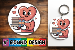 Radiant Round Car Coaster Magic, Valenines Heart Product Image 1