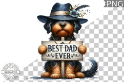 Best Dad Ever Sublimation - Father&#039;s Day Dog Clipart PNG Product Image 1