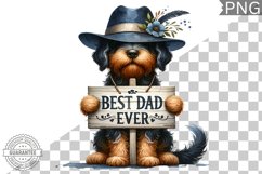 Best Dad Ever Sublimation - Father's Day Dog Clipart PNG Product Image 1