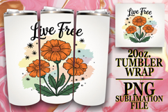 PRESENT OF LIGHT 20oz TUMBLER WRAP, Flowers Quote Product Image 1