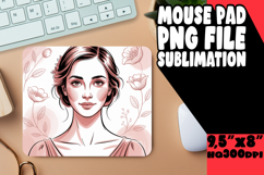 Bright Desk Pad Sublimation Design, Beauty Woman Product Image 1