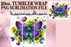 Refreshing days 20oz tumbler wrap, Butterfly Product Image 1