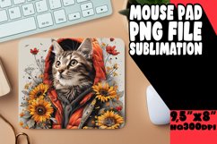 Whimsical Cat Lover's Quirky Mousepad PNG Product Image 1