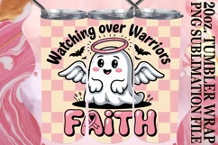 RADIANT LOVE 20oz TUMBLER WRAP, Ghost Cancer Product Image 1