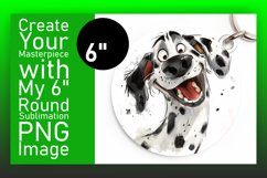 Playful PeekaBoo Dog Charm Circle Whimsy Joy Sublimation Product Image 1