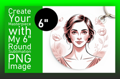 Chic Round Design Car Coaster PNG , Beauty Woman Product Image 1