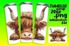 Peekaboo Cow Sublimation Tumbler Wrap - Farm Design Product Image 1