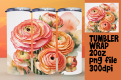 ELEGANT 20oz Sublimation Tumbler Wrap , Flowers Product Image 1