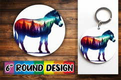 Joyful Circle Keychains Design, Animals Art Product Image 1