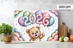 Happy New Year Cutting Board PNG Festive New Year's Eve 2026 Product Image 1