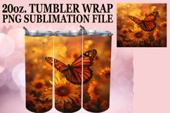 Spring Elegance Tumbler with Butterfly Pattern - Sublimation Product Image 1