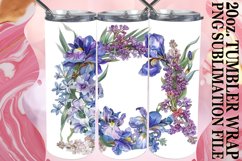 20oz Watercolor Flower Wreath Wrap for Spring Tumblers Product Image 1