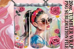Blissful travels 20oz tumbler wrap, Woman Product Image 1