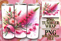 Whimsical Delight 20oz tumbler wrap, Flowers Product Image 1