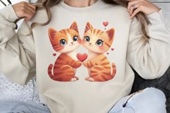 Cute Watercolor Valentines Day Clipart PNG Product Image 1