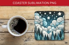 square coaster - swirly cloud Product Image 1