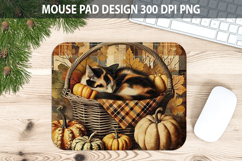 Cat Mouse pad Sublimation - Thanksgiving PNG Design Product Image 1