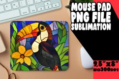 Stained Glass Birds Mouse Pad Design for Sublimation Product Image 1