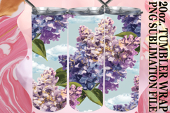 Whimsical views 20oz tumbler wrap, Flower Pattern Product Image 1