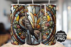 Eastern Phoebe Single Bird Stained Glass - Tumble Design Product Image 1