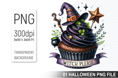 Spooky Cute Halloween Cupcakes Clipart PNG Bundle Product Image 3