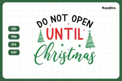 Christmas Dog Bandana Quotes SVG | Do Not Open Product Image 3