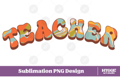 teacher Png Retro school kids Sublimation Product Image 1
