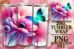 GIFT OF BLISS 20oz TUMBLER WRAP, Butterfly Product Image 1