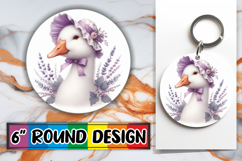 Radiant Round Car Coaster Sublimation, Goose Product Image 1