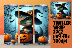 Personalized 20oz Artwork for Gifts , Halloween Dino Product Image 1