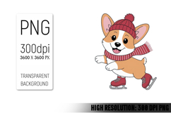 Cute Christmas Dog, Animal Sublimation Clipart PNG Product Image 1