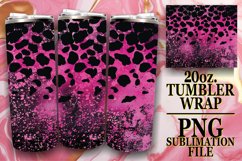 Glittery Floral Leopard Tumbler Wrap - Sublime Sparkle Product Image 1