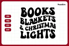 Christmas Bookish Quote SVG | Books, Blankets, Christmas Product Image 3