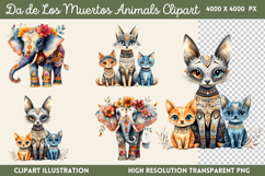 Da de Los Muertos Animals PNG Product Image 1