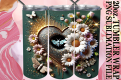 PRESENT OF LOVE 20oz TUMBLER WRAP, 3D Heart Product Image 1